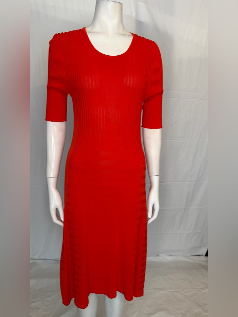 Opening Ceremony Red Ribbed Maxi Dress